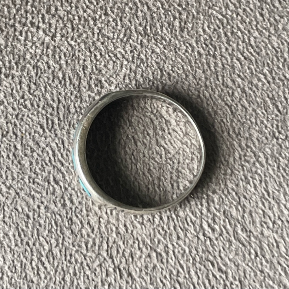 Sterling Turquoise Inlay Ring - Picture 5 of 6